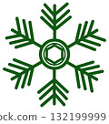綠色六角形雪花 132199999