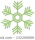 黃綠色六角雪花 132200000