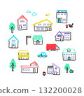 Colorful residential streetscape 132200028