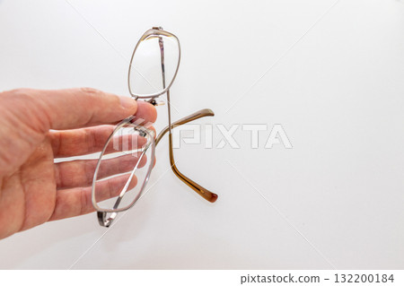 用手指捏住眼鏡鼻樑 132200184