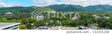 全景1.2億像素奈良公園十月東大寺、若草山、春日山、高圓山2025年10月15日 132201288