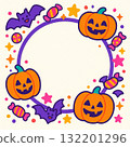 Halloween pumpkin frame 132201296