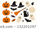 Cute icon set with Halloween motifs 132201297