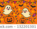 Halloween cute ghost illustration set 132201301