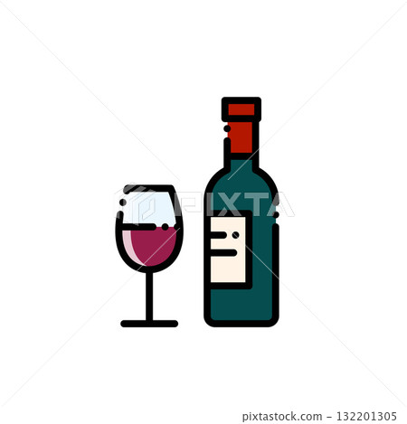 圖中酒杯、酒瓶的色彩和款式可愛,呈現出溫馨歡快的氛圍,適合用於酒類主題或設計物品。 圖中酒杯、酒瓶的色彩和款式可愛,呈現出溫馨歡快的氛圍,適合用於酒類主題或設計物品。 132201305