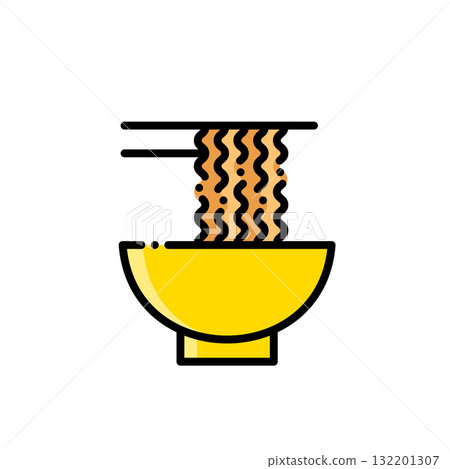 The appearance of the yellow bowl of noodles, the mouth-watering video of the wave noodles, the appearance of the gastronomic charm, and the appropriate dining and drinking design items. Color changeable, limited release 132201307