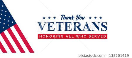 Veterans Day banner. Modern design, Veteran's day poster 132201419