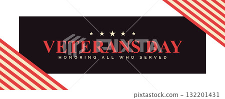 Veterans Day banner. Modern design, Veteran's day poster Veterans Day banner. Modern design, Veteran's day poster 132201431