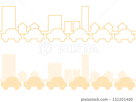 汽車交通擁擠的城市景觀抽象插圖 132201480