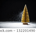 [Christmas material] Christmas tree and winter landscape 132201490