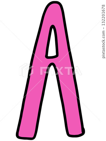 Hand draw A letters for A to Z alphabet designs, company logo, cartoon, icon, font, typography, cute patch, pin, brooch, fabric print, fashion, accessory, education book, stickers, initials, school 132201678