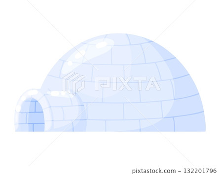 Traditional Inuit Igloo Isolated Illustration Traditional Inuit Igloo Isolated Illustration 132201796