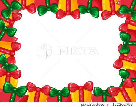Christmas Gift Boxes Pattern Rectangle Background Christmas Gift Boxes Pattern Rectangle Background 132201798