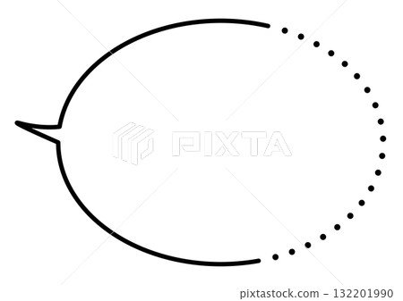 單色圓形語音氣泡框 132201990