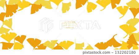 秋季銀杏插圖 銀杏向量插圖背景 秋季植物框架 132202180
