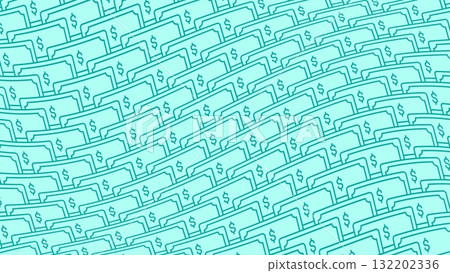 Green money background made of waves of American dollars cash. Backdrop for advertising of banking services. Vector background top view at an angle Green money background made of waves of American dollars cash. Backdrop for advertising of banking services. Vector background top view at an angle 132202336