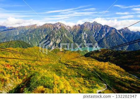 Spectacular view from the Daikanbo Ropeway station on the Tateyama Kurobe Alpine Route, Toyama Prefecture 132202347
