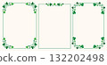 A set of ornamental frames with shamrock leaves 132202498