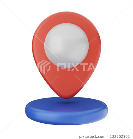 3d location mark gps navigation 132202591