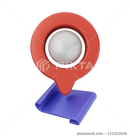 3d location mark gps navigation 132202636
