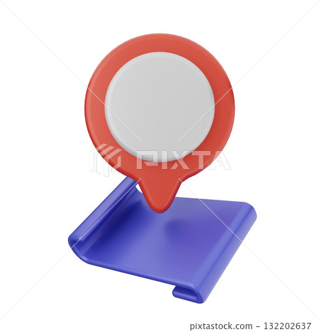 3d location mark gps navigation 132202637
