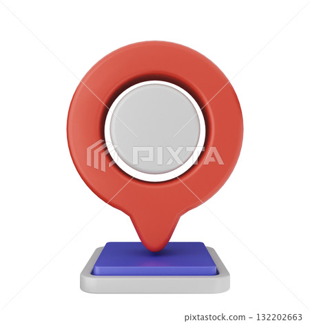3d location mark gps navigation 132202663