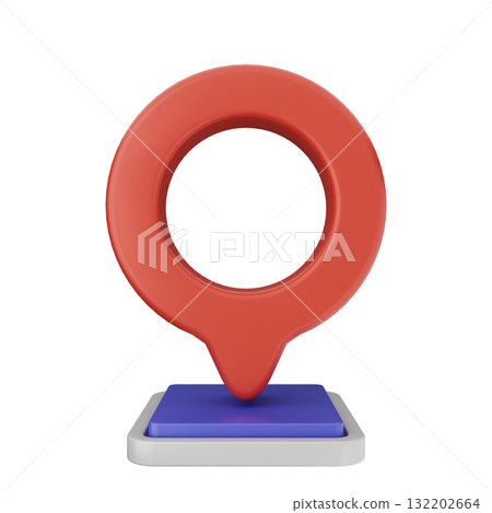 3d location mark gps navigation 132202664