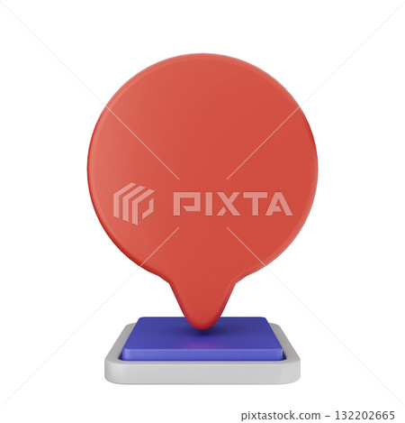 3d location mark gps navigation 132202665