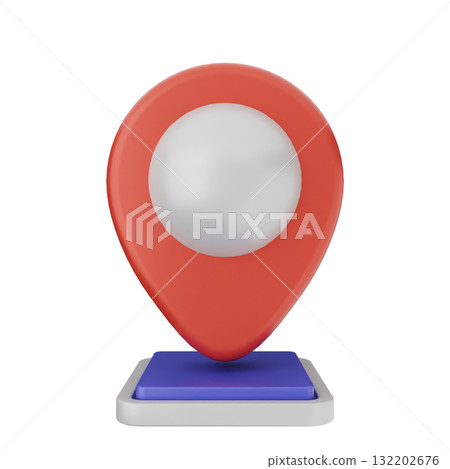 3d location mark gps navigation 132202676