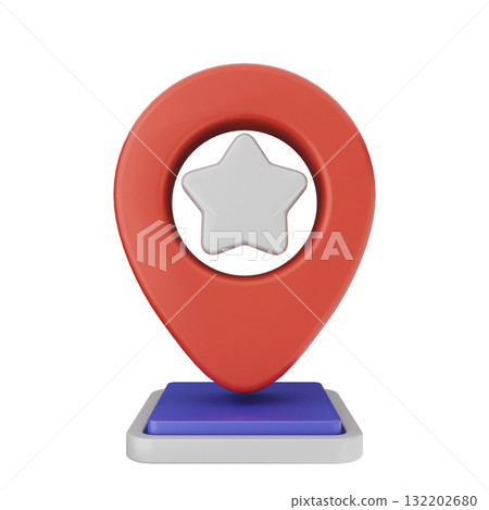 3d location mark gps navigation 132202680