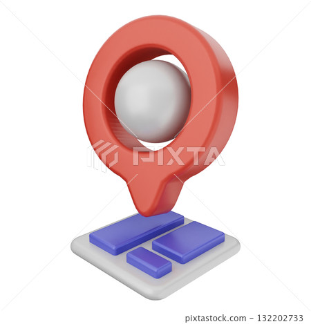 3d location mark gps navigation 3d location mark gps navigation 132202733