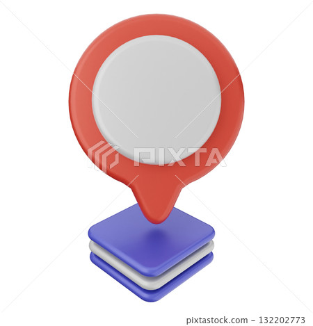 3d location mark gps navigation 132202773