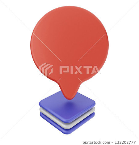 3d location mark gps navigation 132202777