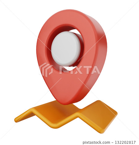 3d location mark gps navigation 132202817