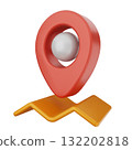 3d location mark gps navigation 132202818