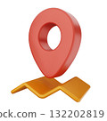 3d location mark gps navigation 132202819