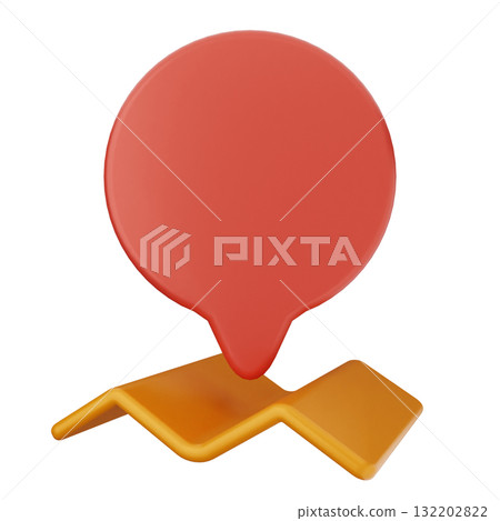 3d location mark gps navigation 132202822