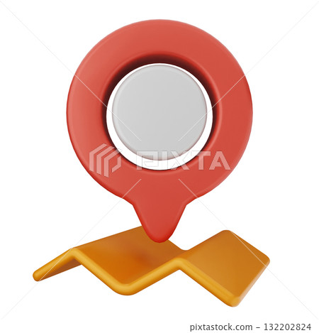 3d location mark gps navigation 132202824