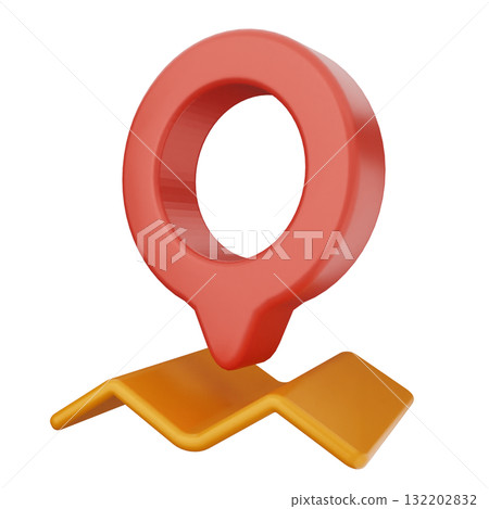 3d location mark gps navigation 132202832