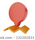3d location mark gps navigation 132202833