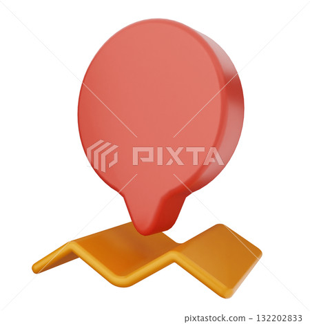 3d location mark gps navigation 132202833