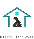 Pet shop logo icon design 132202933