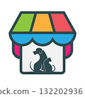 Pet shop logo icon design 132202936