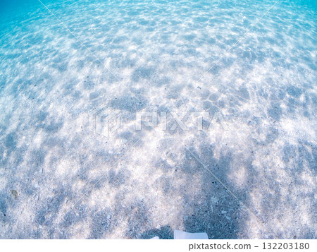 A half-submerged shot of Amuro Island's white sand beach. Zamami Port, Zamami Island, Kerama Islands, Shimajiri District, Okinawa Prefecture - 2025 132203180