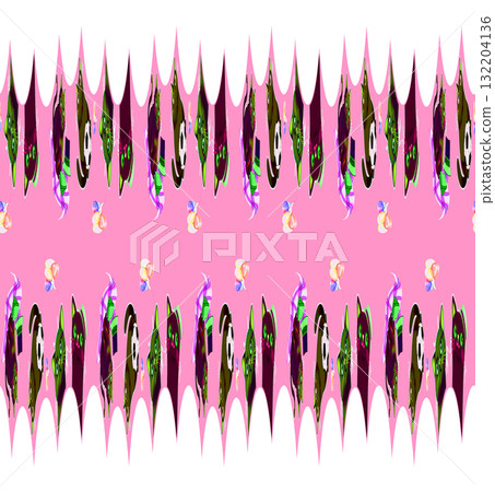 abstract 3d rendering of a chaotic mesh grid 132204136