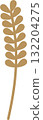 wheat of autumn element, flat vector illustration cartoon design 132204275