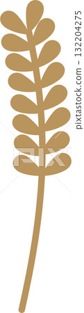 wheat of autumn element, flat vector illustration cartoon design 132204275