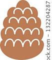 pine cone of autumn element, flat vector illustration cartoon design 132204287