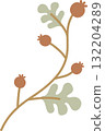 leaf of autumn element, flat vector illustration cartoon design 132204289