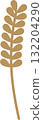 wheat of autumn element, flat vector illustration cartoon design 132204290